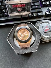 Casioak G-Shock GMAS-2100MD-1ACR Mod With Black-RoseGold Stainless Steel Strap