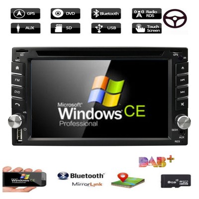 6.2''Double Din Navigator GPS Automobile Car Stereo Radio DVD Player TF Bluetooth