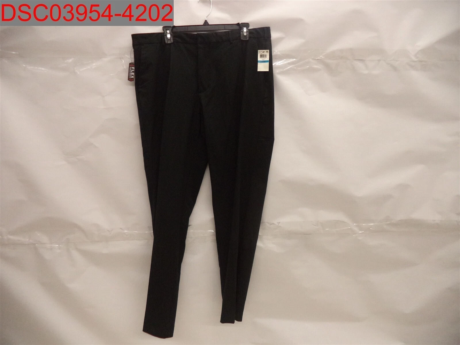 VANS Van Heu Pantaloni chino Oxford neri dritti flessibili da uomo 36X32 767672197093