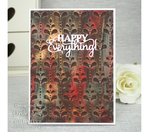 Art Deco Flowers 7.5" x 5.75" 3D Embossing Folder - Sue Wilson EF3D-044 - Picture 3 of 5