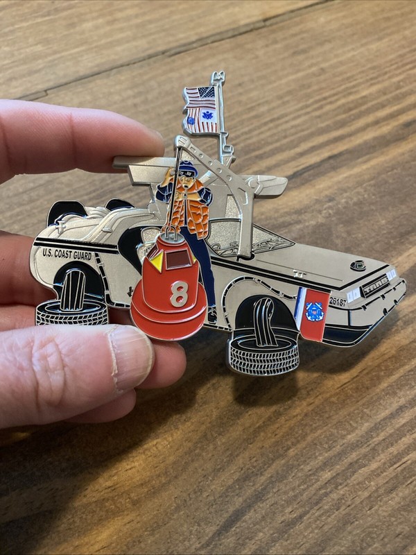 US Coast Guard ANT Panama City FL Delorean Time Machine Challenge Coin 26187