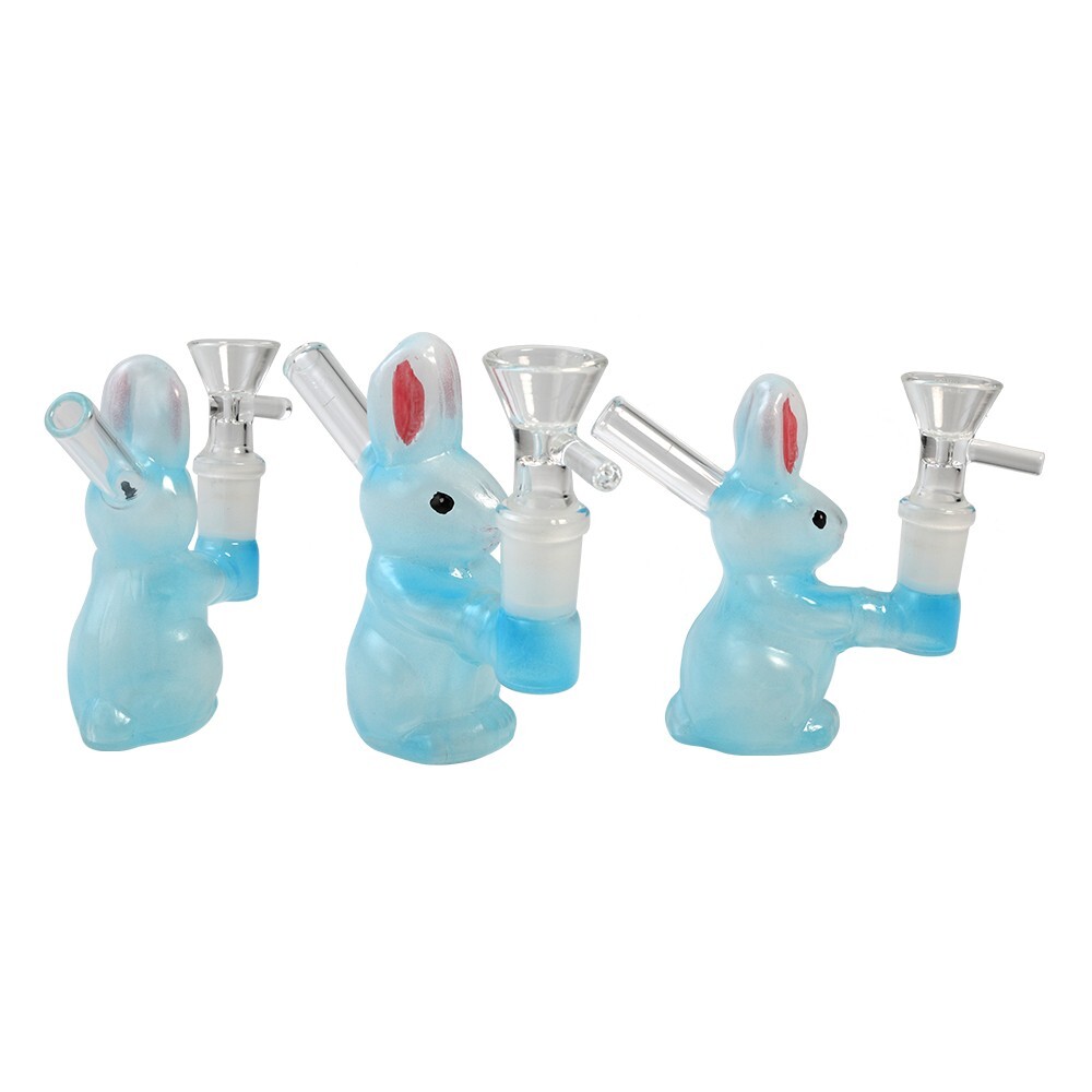 4" Mini Small Glass Bong Cartoon Water Pipes Hookah Smoking Tobacco Pocket Pipes