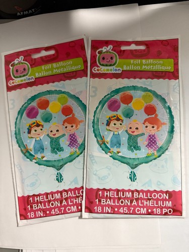 Two Cocomelon 18” Foil Balloons – Helium Party Decoration Birthday Baby Shower