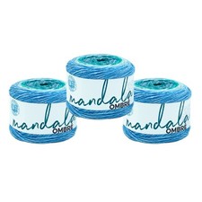  3 Pack Lion Brand Yarn 551-202CC Mandala Ombre Yarn, Mantra