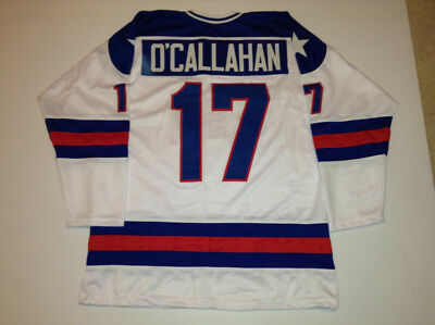 Jack O'Callahan 1980 Miracle On Ice USA Hockey Sewn White CUSTOM