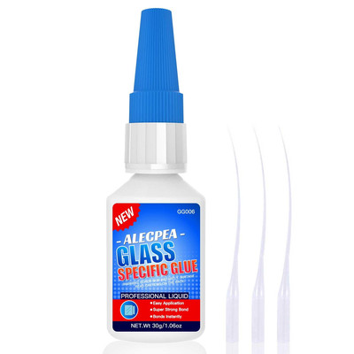 30G Glass Glue - Fast-Curing & Weatherproof Adhesive for Glass Repair, Jewelry, 