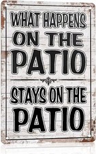 Funny Patio Signs Outdoor Patio Decor Backyard Bar Metal Signs For Outside Pool