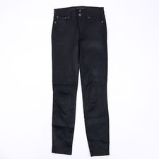 Ralph Lauren Black Label Leather Pants Skinny Ankle Womens 6 Stretch High Rise
