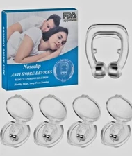 4-Pack Silicone Magnetic Anti Snore Stop Snoring Nose Clip Sleep Apnea NEW