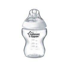 TOMMEE TIPPEE CLOSER TO NATURE BABY BOTTLE,9oz,CLEAR,NEW WITH BOX