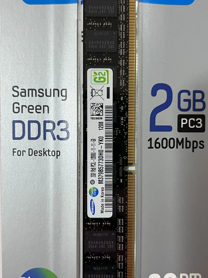 New Samsung 2GB PC3-12800 DDR3-1600MHz non-ECC Unbuffered 240Pin M379B5773DH0 - Image 2 of 3