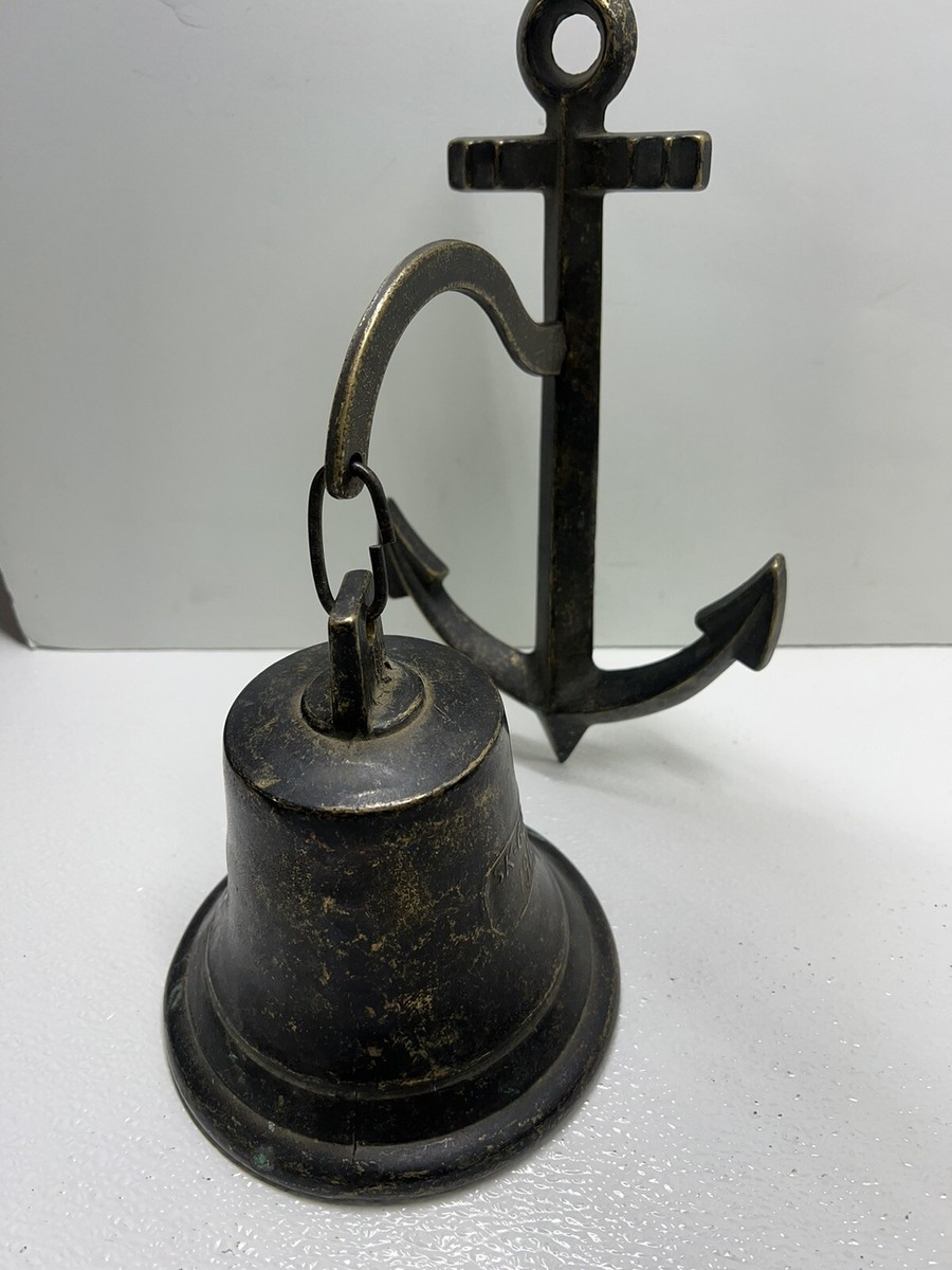 Solid Antique Brass Door Bell Wall Bell SK Goben 1916 Bell