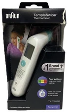 Braun TempleSwipe Digital Thermometer - All Ages, Color Coded Fever Guidance