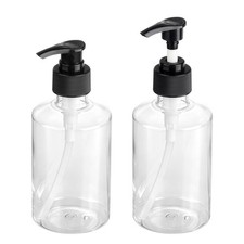 Dymoece Empty Pump Bottles Dispenser 2 Pack Plastic Pump Bottles Shampoo Pump