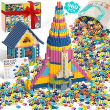 961 Pcs building toys for ages 4-8, Educational STEM Building Blocks for Deve...