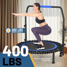 40" 400lbs Foldable Mini Fitness Trampoline Indoor Exercise Rebounder for Adults
