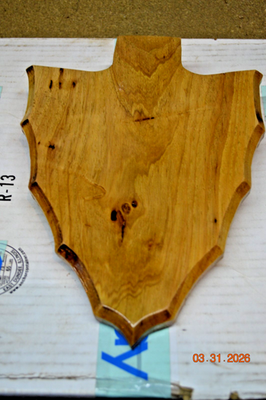 #ad #ad European Deer Horn Mount Plaque Arrowhead Pecan Wood $40.00