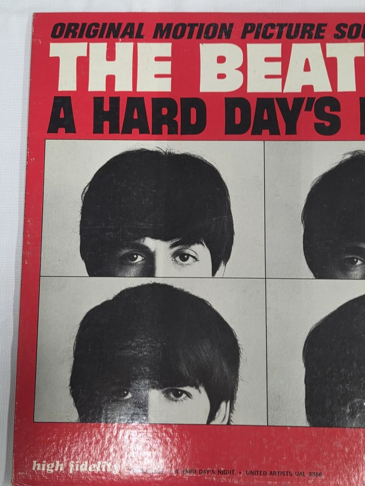 Vintage Beatles Vinyl A Hard Day's Night Soundtrack Mono UAL 3366 1964 LP Record - Image 4 of 4