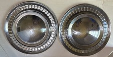 Pair 1956 Plymouth 15 Hubcaps Wheel Covers Belvedere Savoy Plaza Fury Vtg B.
