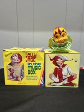 Jolly Jack In The Music Box 1950's Musical Carnival Toy Display Only Non-Working