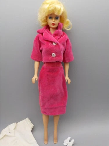 Vintage Barbie Clone Premier Togs Catalog #37 Rose Velvet SKIRT JACKET SET Rare