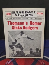 1961 Nu-Cards Baseball Scoops - Bobby Thomson #480 Nm-Mt