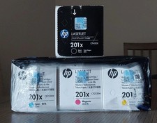 HP 201X High Yield Toner Set Black,Magenta,Cyan,Yellow - Pack Of 4 - NEW  