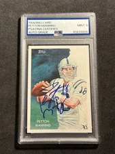 Peyton Manning 2009 Topps National Chicle #C190 Signed PSA/DNA 10 Auto JSA Colts