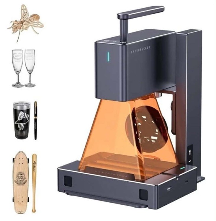 LaserPecker 2 Portable Laser Engraver LP2 + Rotary Cup Roller Attachment