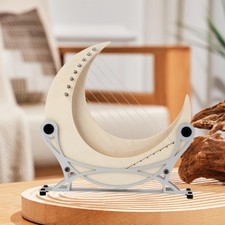 Arpa a Lira a 8 Corde, Strumento a Corde in Legno con Supporto, Suono Morbido,