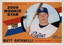 2009 Topps Heritage - Rookie Star Matt Antonelli San Diego Padres RC Card #144. rookie card picture