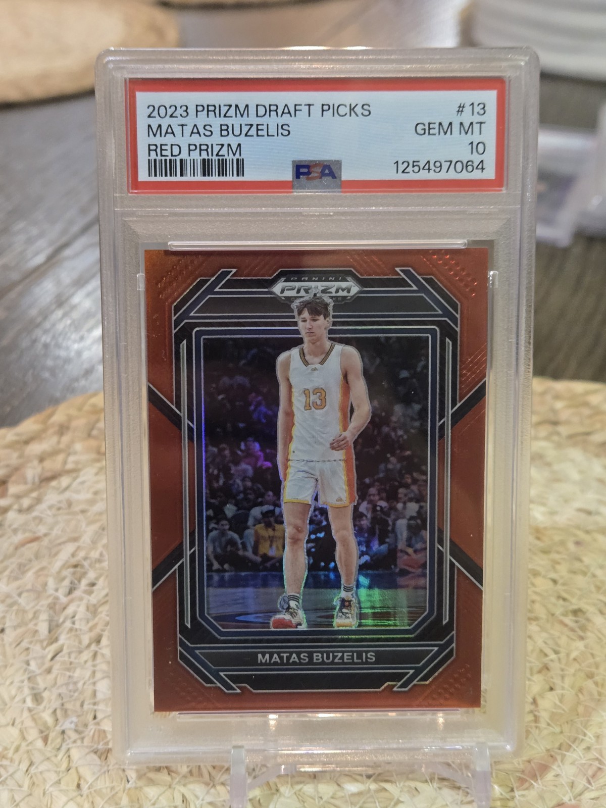 2023 Panini Prizm Draft Picks Matas Buzelis #13 Red Prizm /299 (RC) - PSA 10