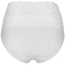 Nina von C. Damen Taillenslip mit Spitze Fine Cotton Unterhose Baumwolle