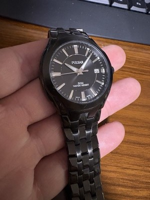 Pulsar Men s 38mm Quartz Watch NEW BATTERY WORKS GREAT