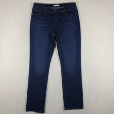 Levi's Jeans Womens 12 Blue Classic Straight Dark Wash Denim