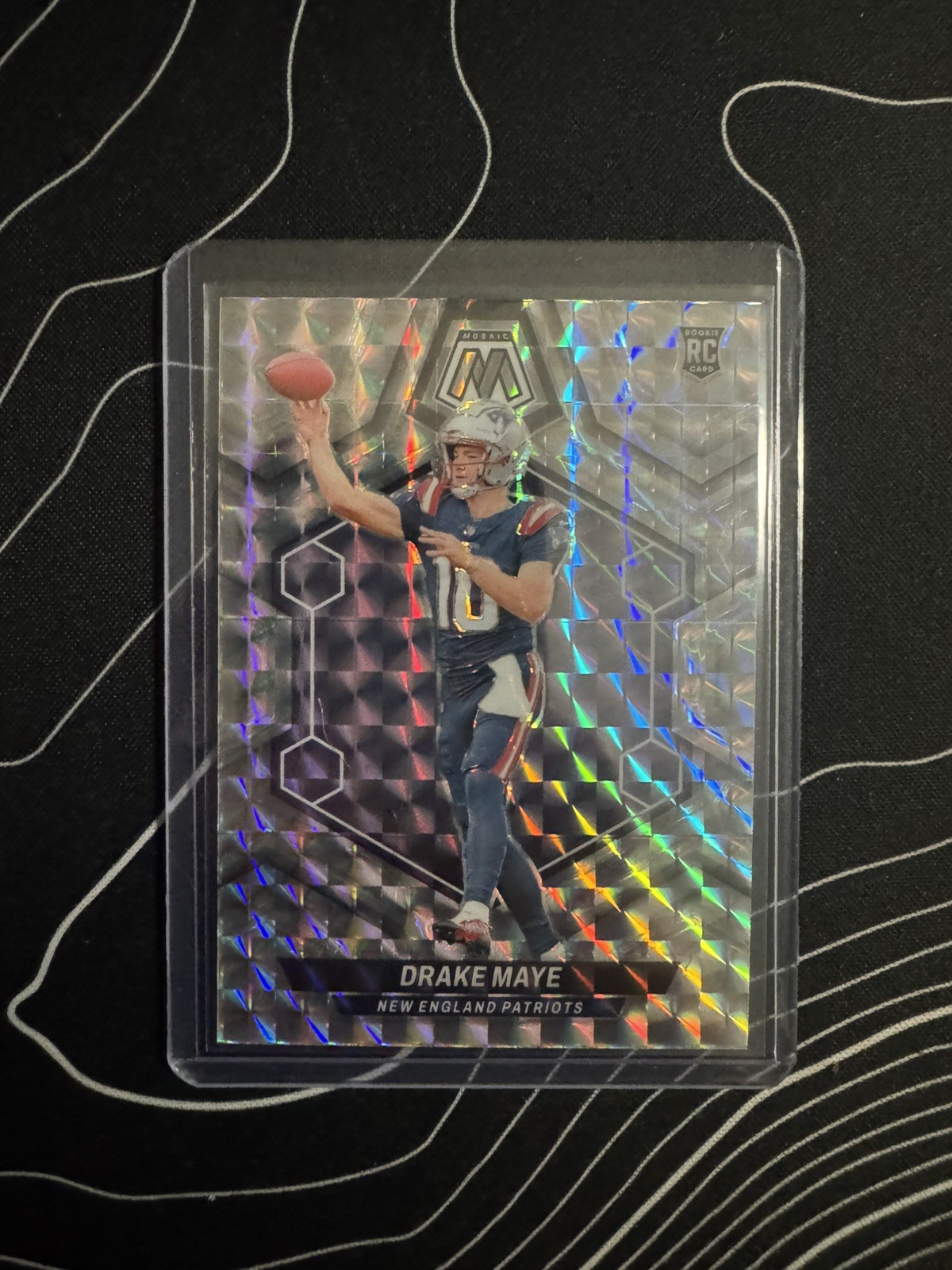 2024 Mosaic Football Drake Maye 303 Silver Prizm Rookie Card RC  🔥