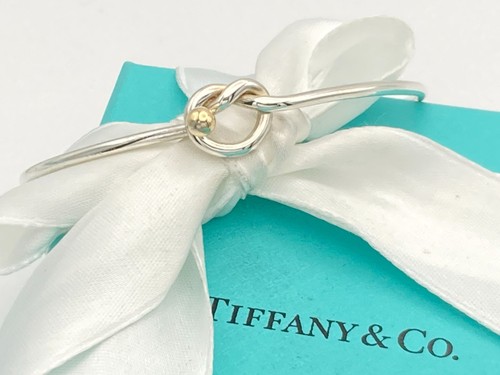 Tiffany & Co. Love Knot Bangle Bracelet Gold Silver 6 3/4" 6.9g