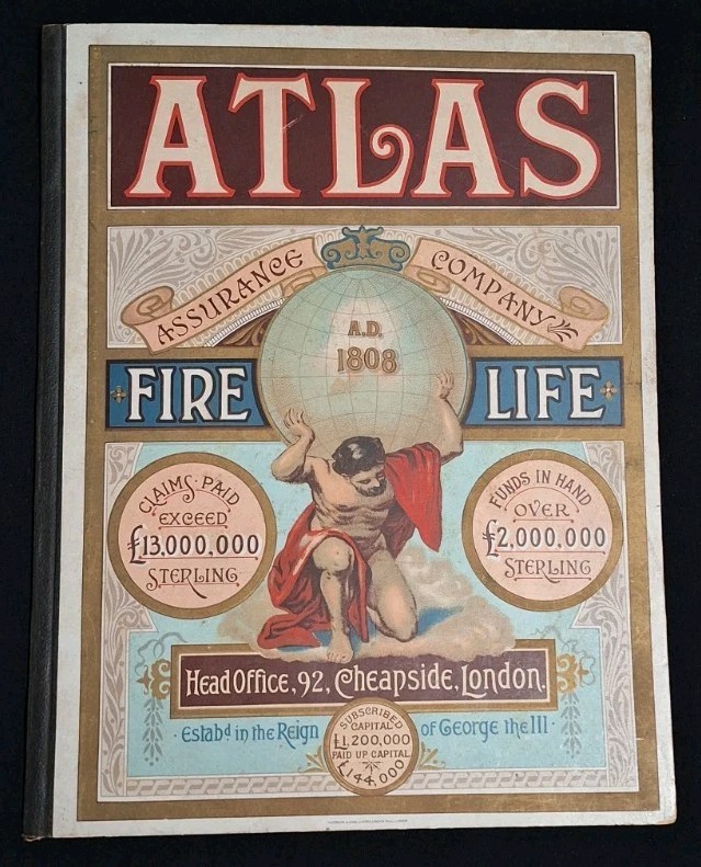 Atlas Assurance Co. Fire &Amp; Life A.d. 1808 Insurance Promotion Book 1898 Calendar