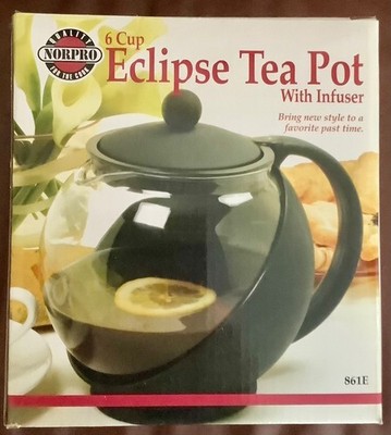 6 cups Glass Teapot Hot Tea Maker with Stainless Steel Infuser, in a box, 861E