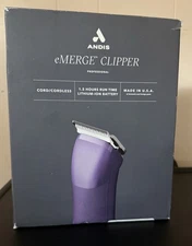 Andis 561226 - eMERGE Detachable Blade Cord/Cordless Clipper with T-84 Purple