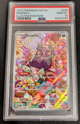 Pokémon - 2023 SV04 Paradox Rift Morpeko 206/182 Illustration Rare Graded PSA 10
