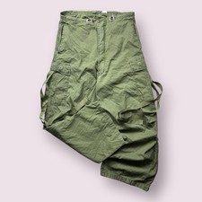 Vintage Men  s US Military Baggy Wide Leg Cargo Pants Jungle 70s Small Short