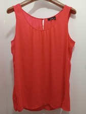 Top Ana Mujer Rosa Semi Transparente Sin Mangas Talla Lg Estilo # 755900