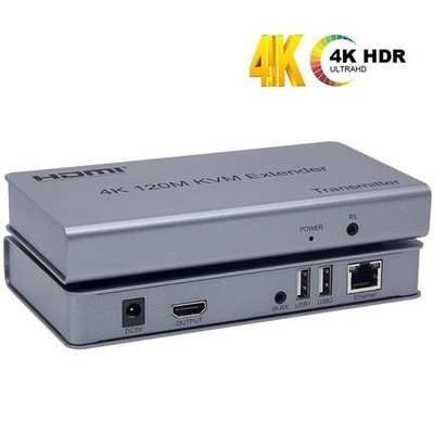 120M HDMI KVM USB Extender Transmitter Stereo Audio Video Transmitter + Receiver