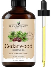 Handcraft Blends Cedarwood Essential Oil   Huge 4 4 Fl Oz Pack of 1 , Amber
