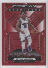 2021 Panini Obsidian Magnitude Electric Etch Red Flood Davion Mitchell #33 0h28