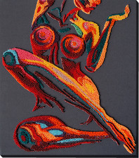 Bead Embroidery Kit DIY "Femininity" Beaded Needlepoint Craft Set