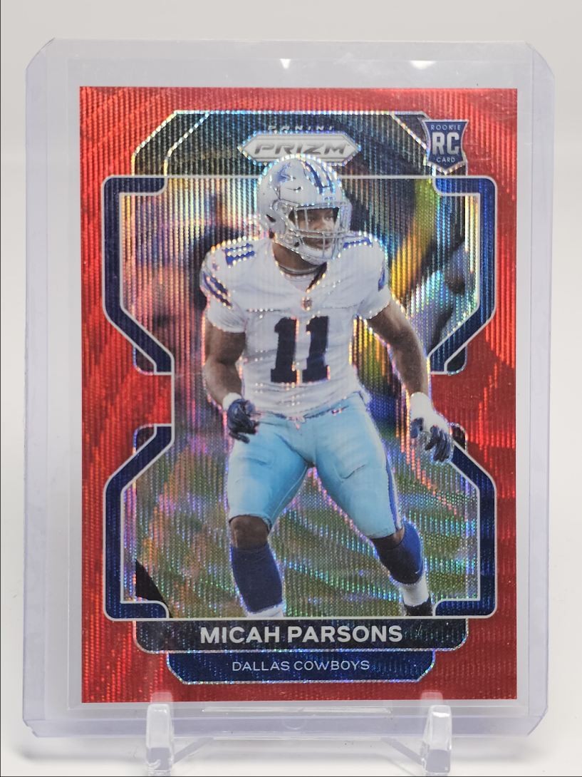 MICAH PARSONS 2021 PANINI PRIZM ROOKIE RED WAVE COWBOYS RC /149 Q0825
