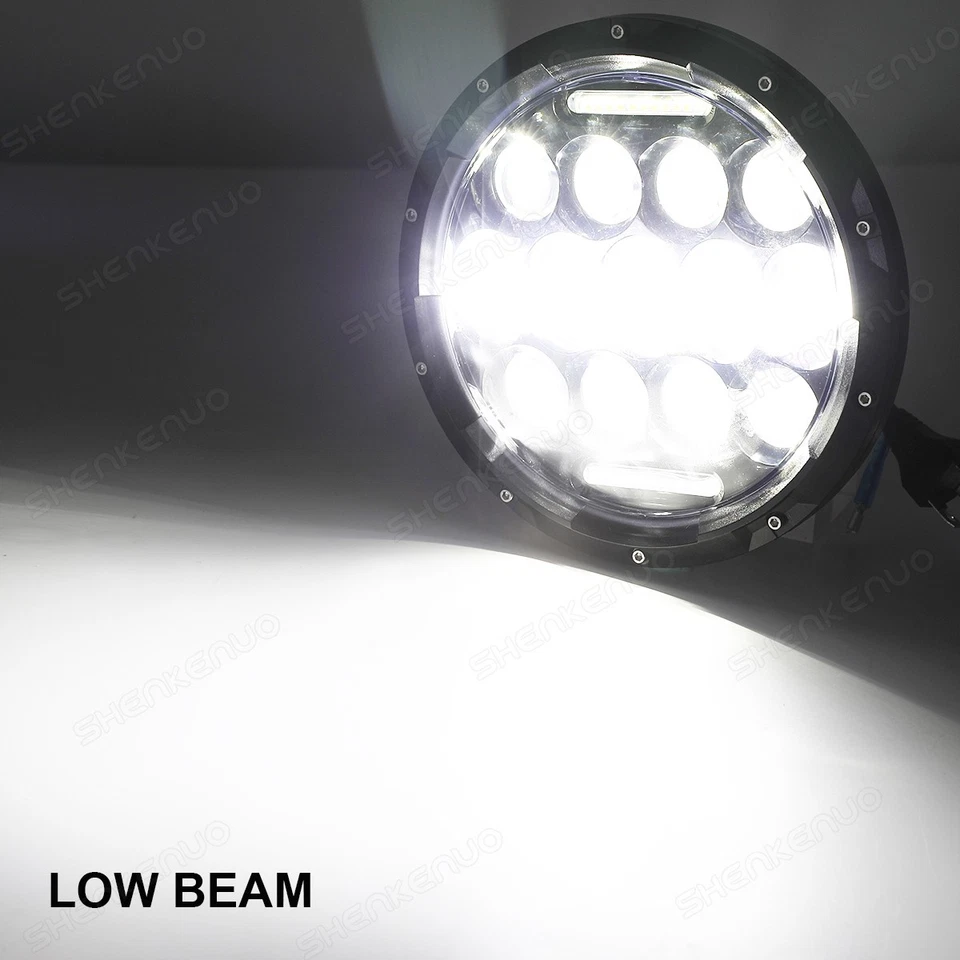 Faro LED DRL para Kawasaki VN Vulcan 500 750 800 900 1500 1700 7" pulgadas Foto 4 de 4