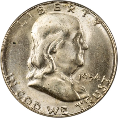 1954-S Franklin Half Dollar - Lightly Toned - CH BU!